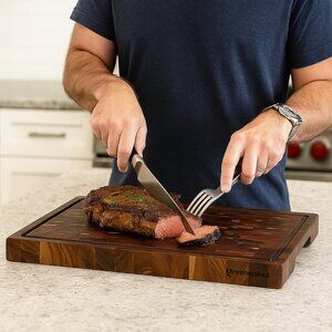 Greenwalnut Premium Acacia End-Grain Cutting Board with Juice Groove